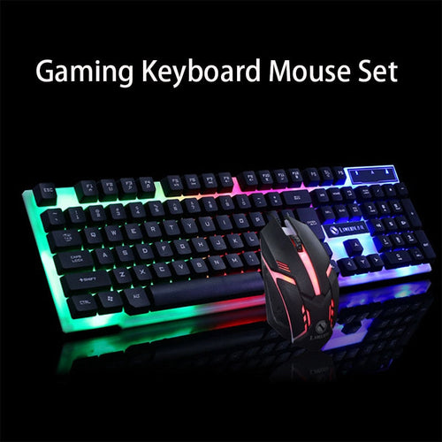 RGB Backlit Wired Gaming Keyboard & Mouse Combo – 104 Keys, 1600 DPI