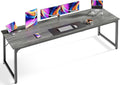 80 Inch Grey Gaming And Office Desk With Storage System
