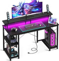 48 Inch LED Gaming Desk With Monitor Stand And USB Ports