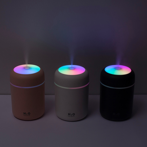 Mini Aromatherapy Humidifier & Essential Oil Diffuser – USB, 300ml, Night Light